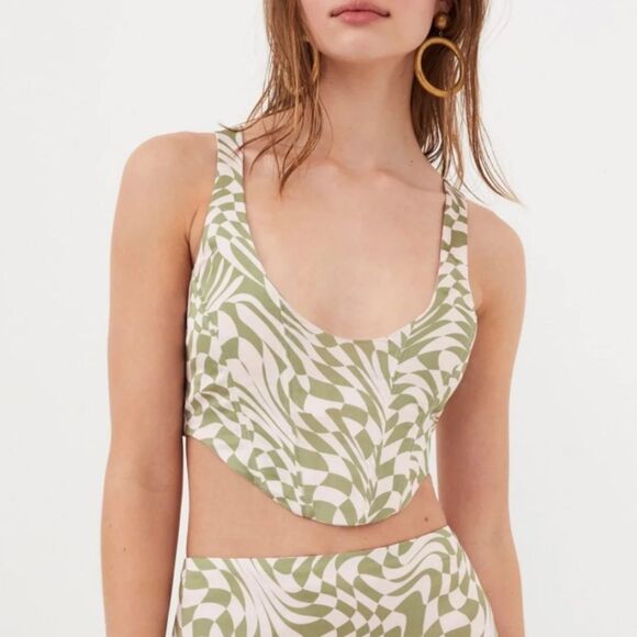 NWT For Love And Lemons Noemi Cropped Bustier Top Medium - Picture 1 of 6